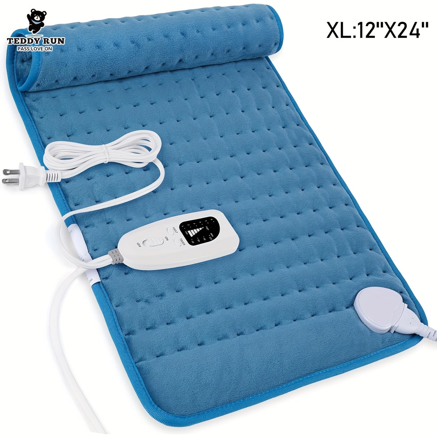 Heating Pad-12''×24''Electric Heating Pads for Back, Neck, Abdomen, Moist Heated Pad for Shoulder, knee, Hot Pad for Arms and Legs, Dry&Moist Heat & Auto Shut Off