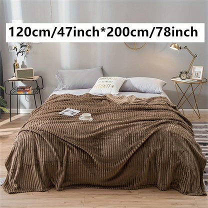 1pc Ultra-Soft Plush Imitation Rabbit Fur Throw Blanket - Warm, Cozy, and Soothing for Couch, Bed, and Sofa - Perfect for Snuggling Up on Chilly Nights