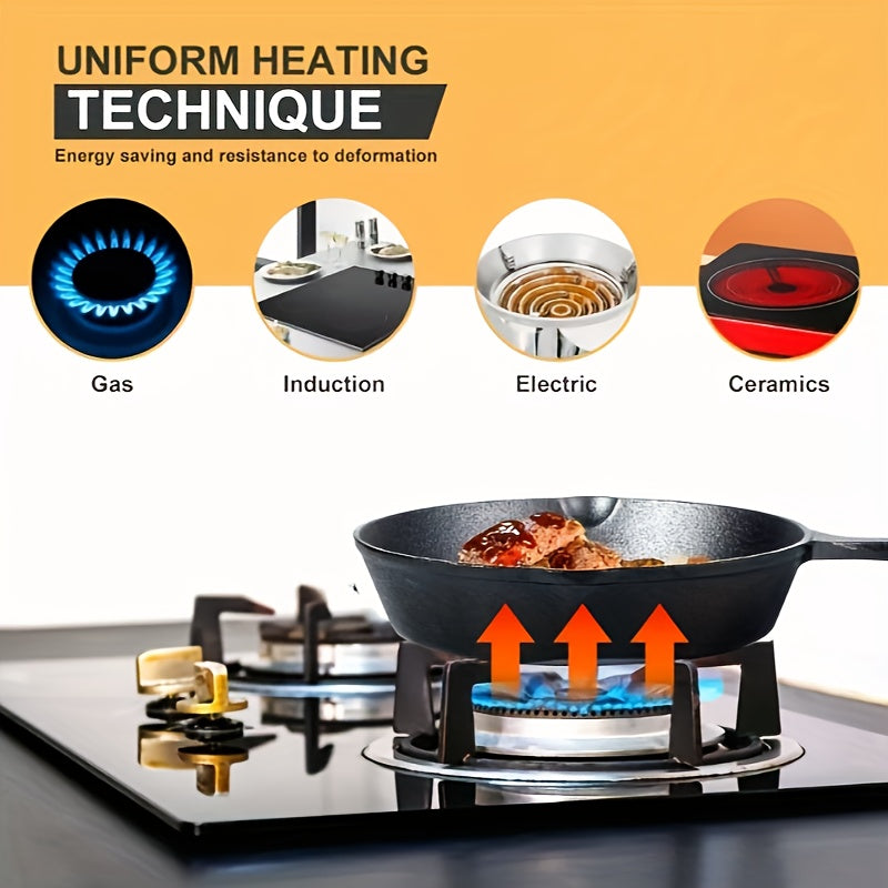 4-Piece Cast Iron Skillet Set - Heavy-Duty, Pre-Seasoned, Professional-Grade Cookware for Frying, Saute, Cooking, Pizza & More - Includes 10", 8", 6", 5.5" Pans, Wooden Spoon, and Heat-Resistant Gloves - Durable, Versatile, and Easy to Clean - Perfect for