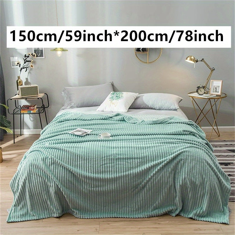 1pc Ultra-Soft Plush Imitation Rabbit Fur Throw Blanket - Warm, Cozy, and Soothing for Couch, Bed, and Sofa - Perfect for Snuggling Up on Chilly Nights