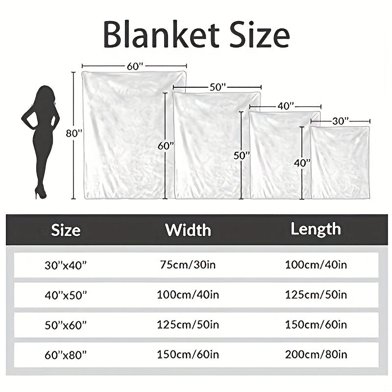 1pc Plush Cow Pattern Soft Flannel Blanket - Cozy Bedding Blankets & Throws for Cold Winter Nights - Perfect Gift for Family and Friends with Its Unique Design