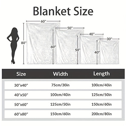 1pc Plush Cow Pattern Soft Flannel Blanket - Cozy Bedding Blankets & Throws for Cold Winter Nights - Perfect Gift for Family and Friends with Its Unique Design