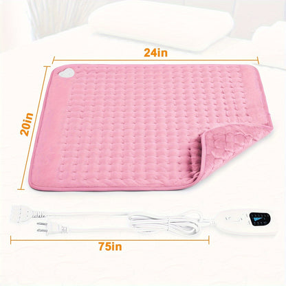 Electric Heating Pads, 20" x 24" Heat Heating Pad with 6 Temperature Settings&2H Auto Shut Off, Fast Heating Pad for Cramps, Neck and Shoulders