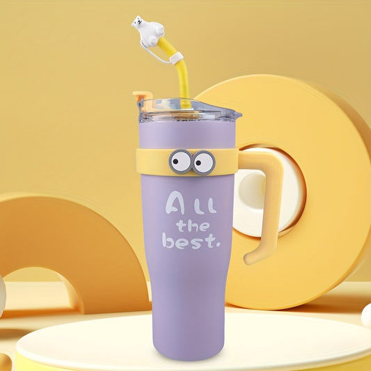 New Big Mac Insulated Vacuum Cup Women  New Large Capacity Personality Fashion Trend Stainless Steel Liner Water Cup Kettle Straw Cup