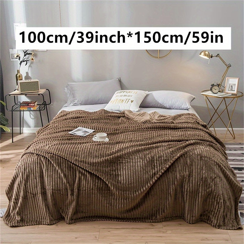 1pc Ultra-Soft Plush Imitation Rabbit Fur Throw Blanket - Warm, Cozy, and Soothing for Couch, Bed, and Sofa - Perfect for Snuggling Up on Chilly Nights
