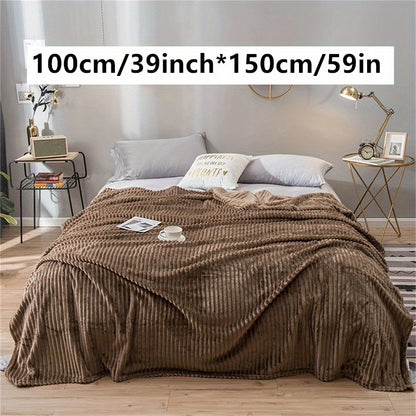 1pc Ultra-Soft Plush Imitation Rabbit Fur Throw Blanket - Warm, Cozy, and Soothing for Couch, Bed, and Sofa - Perfect for Snuggling Up on Chilly Nights