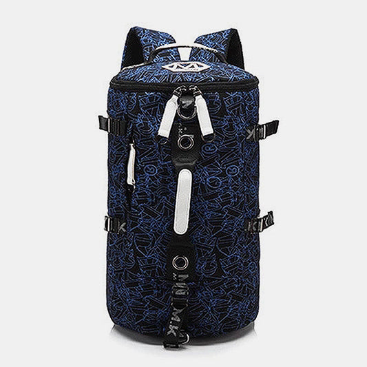 FLOWERSVERSE Korean Style Canvas Backpack Men's Fashionable Student Schoolbag Youth Travel Bag Computer Large-Capacity Backpack Messenger Bag