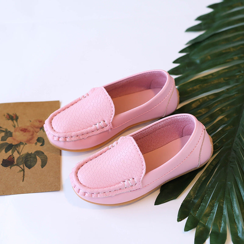 flowersverse Children's Shoes  Spring and Autumn Korean Style Slip-on Candy Color Gommino Baby Shoes Tendon Bottom Boys and Girls Shoes Clearance