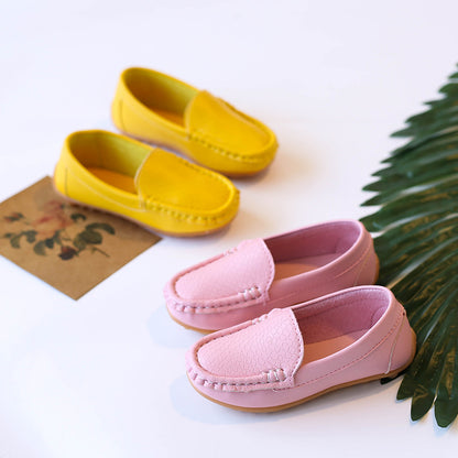 flowersverse Children's Shoes  Spring and Autumn Korean Style Slip-on Candy Color Gommino Baby Shoes Tendon Bottom Boys and Girls Shoes Clearance