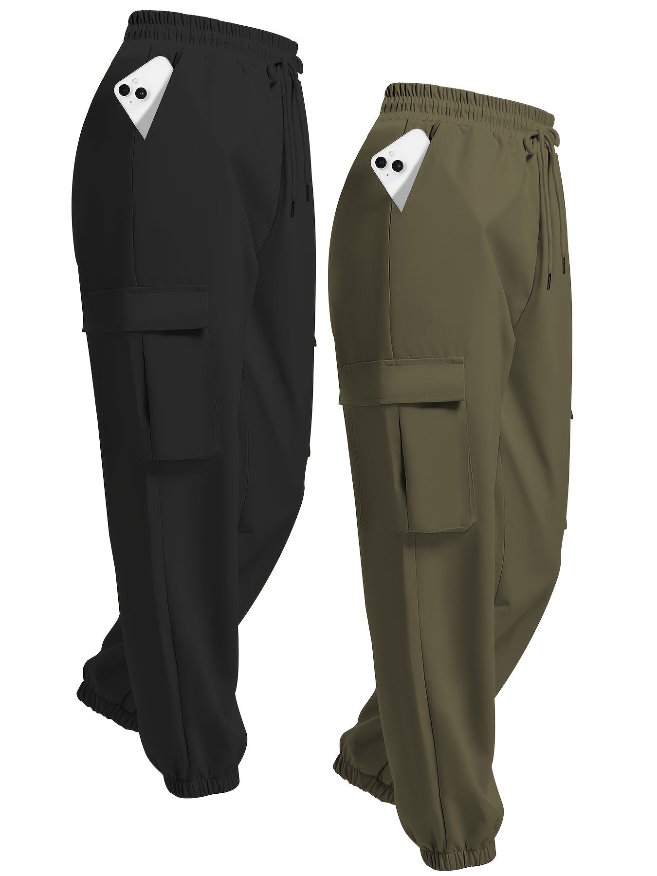 2-Pack Cargo Pants with Drawstrings