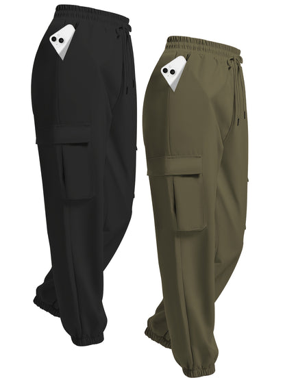 2-Pack Cargo Pants with Drawstrings