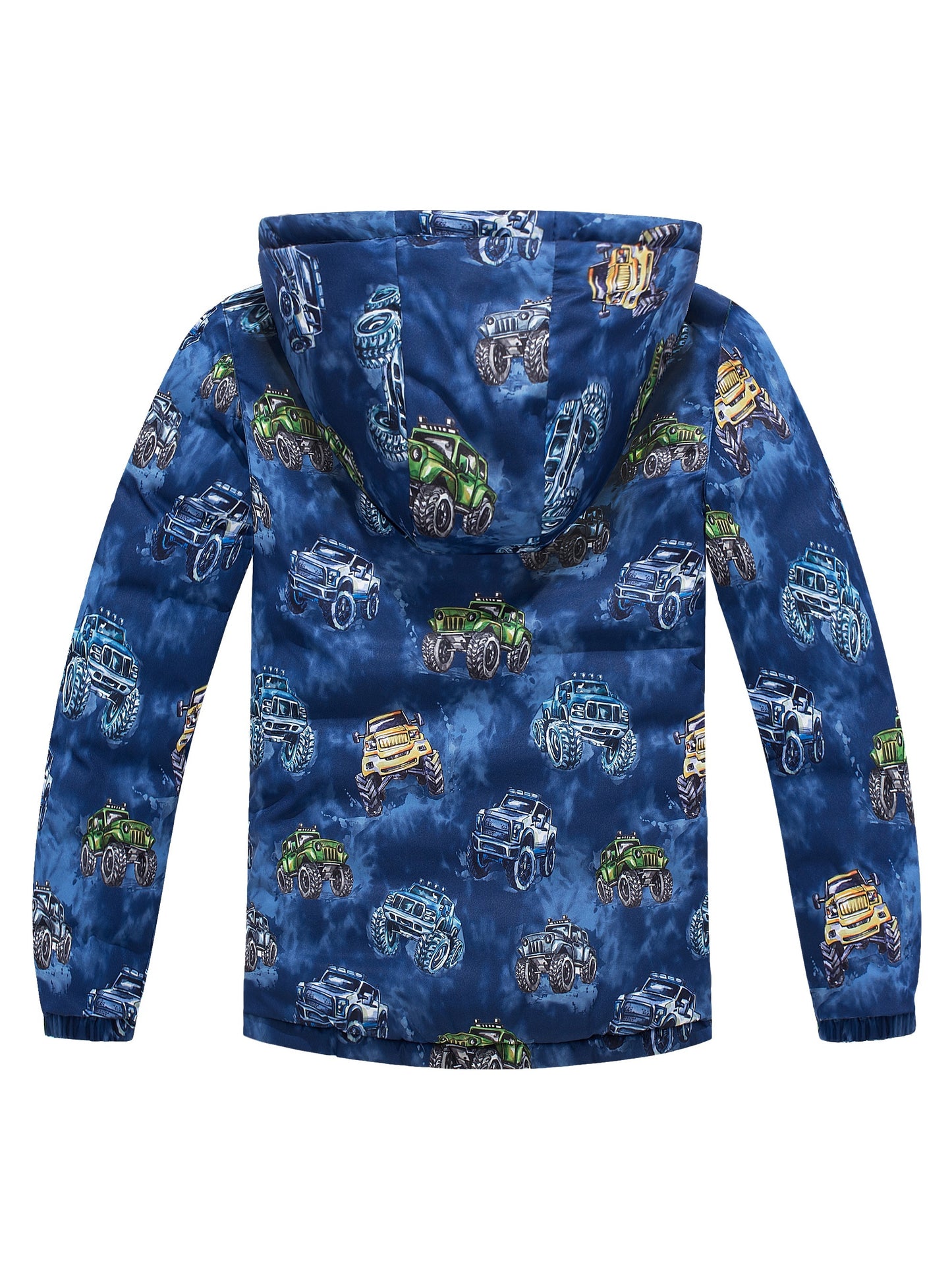 Ultra-Soft Dino Thrill Reversible Quilted Jacket - Insulated Zip Up Hooded Coat for Little Adventurers - Perfect Warm Winter Wear & Gift Idea for Boys