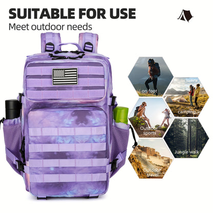 Hiking Backpack, Waterproof Sports Bag With Rain Cover For Men Women, Suitable For Outdoor Camping Climbing