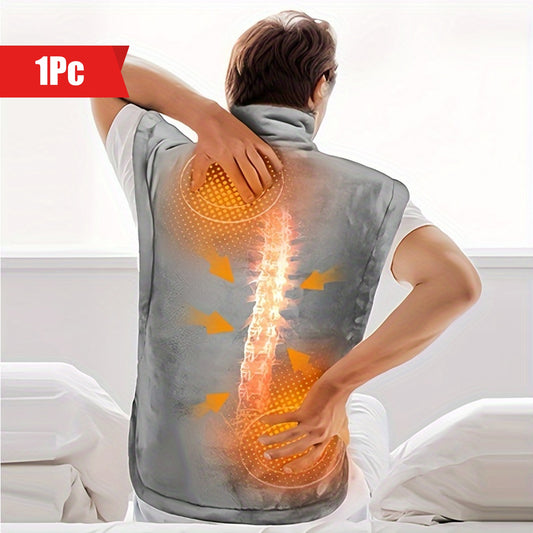 1pc Soothing Weighted Heat Wrap for Neck, Shoulders, and Back - 6 Heat Settings, 4 Auto-Off Timers, Machine Washable, Soft and Cozy Neck Warmer - Ideal Gift for Women, Men, Moms, and Dads