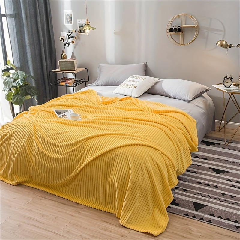 1pc Ultra-Soft Plush Imitation Rabbit Fur Throw Blanket - Warm, Cozy, and Soothing for Couch, Bed, and Sofa - Perfect for Snuggling Up on Chilly Nights