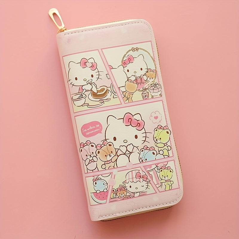 1pc Girl's Sanrio Hello Kitty Cartoon Sweet Cute Wallet, Card Bag Coin Wallet