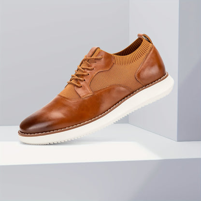 Stylish Oxford Shoes for Men - Lightweight, Breathable, Comfortable, and Versatile for Casual, Party, and Business Occasions - Fashionable Design with Lace-Up Closure