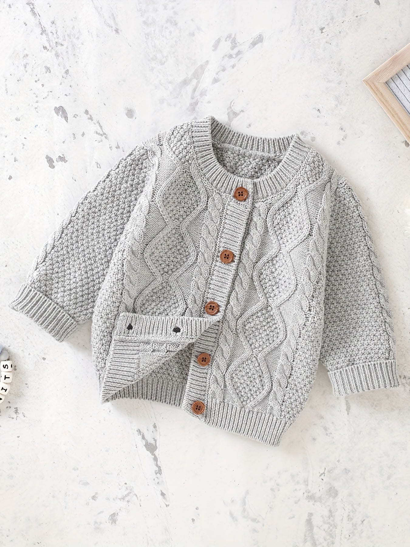 Cozy Knit Cardigan Sweater - Soft Solid Color, Single Breasted, Long Sleeve, Winter Warmth, Toddler Friendly, Unisex Design for Boys and Girls, Perfect for Casual Daily Wear or Special Occasions