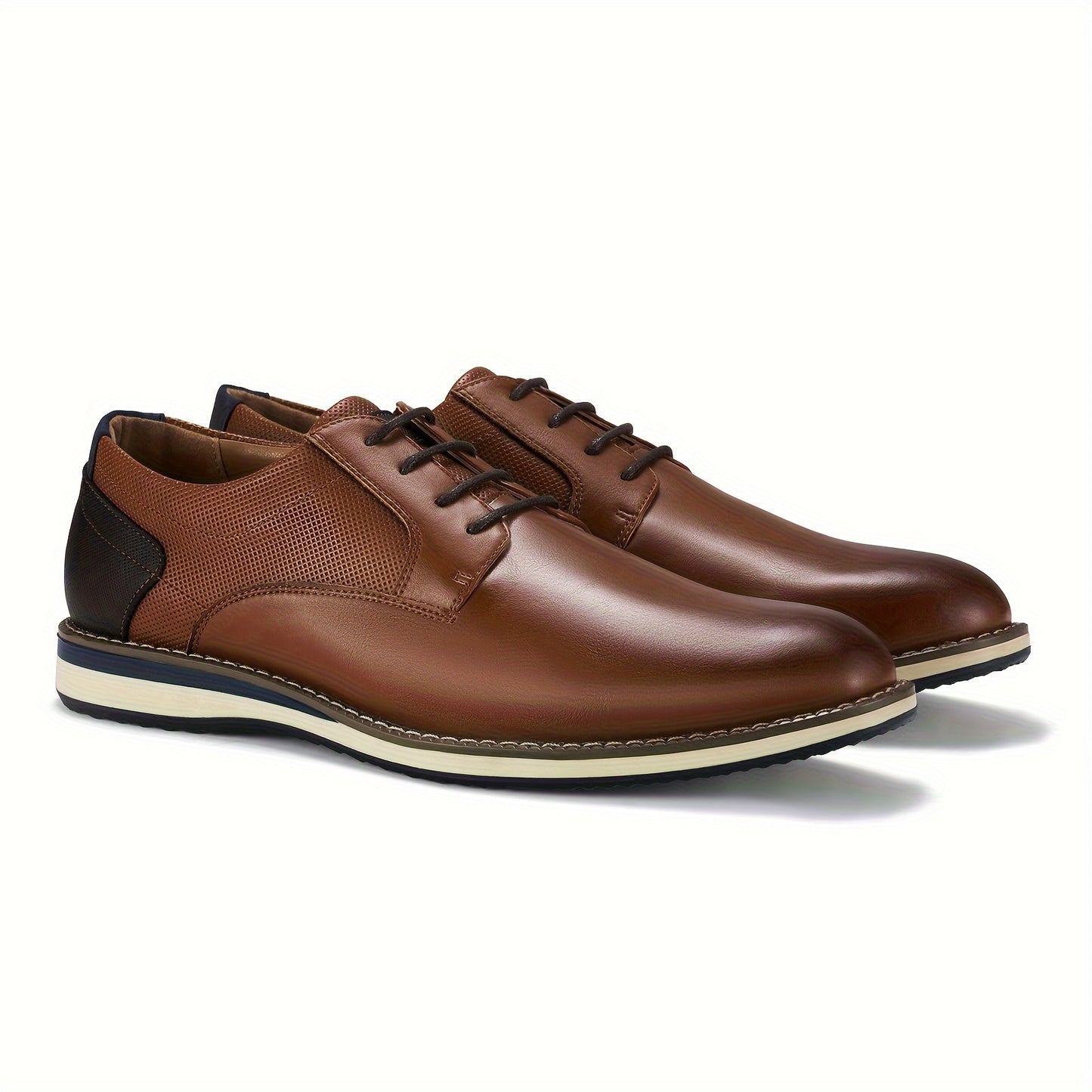 Stylish Oxford Masterpiece - Premium Leather, Lace-Up Closure, Breathable Insoles, Comfortable Walking Shoes for Business, Office, Formal Events and Daily Wear - Modern Derby Dress Sneakers with Slip-Resistant Soles