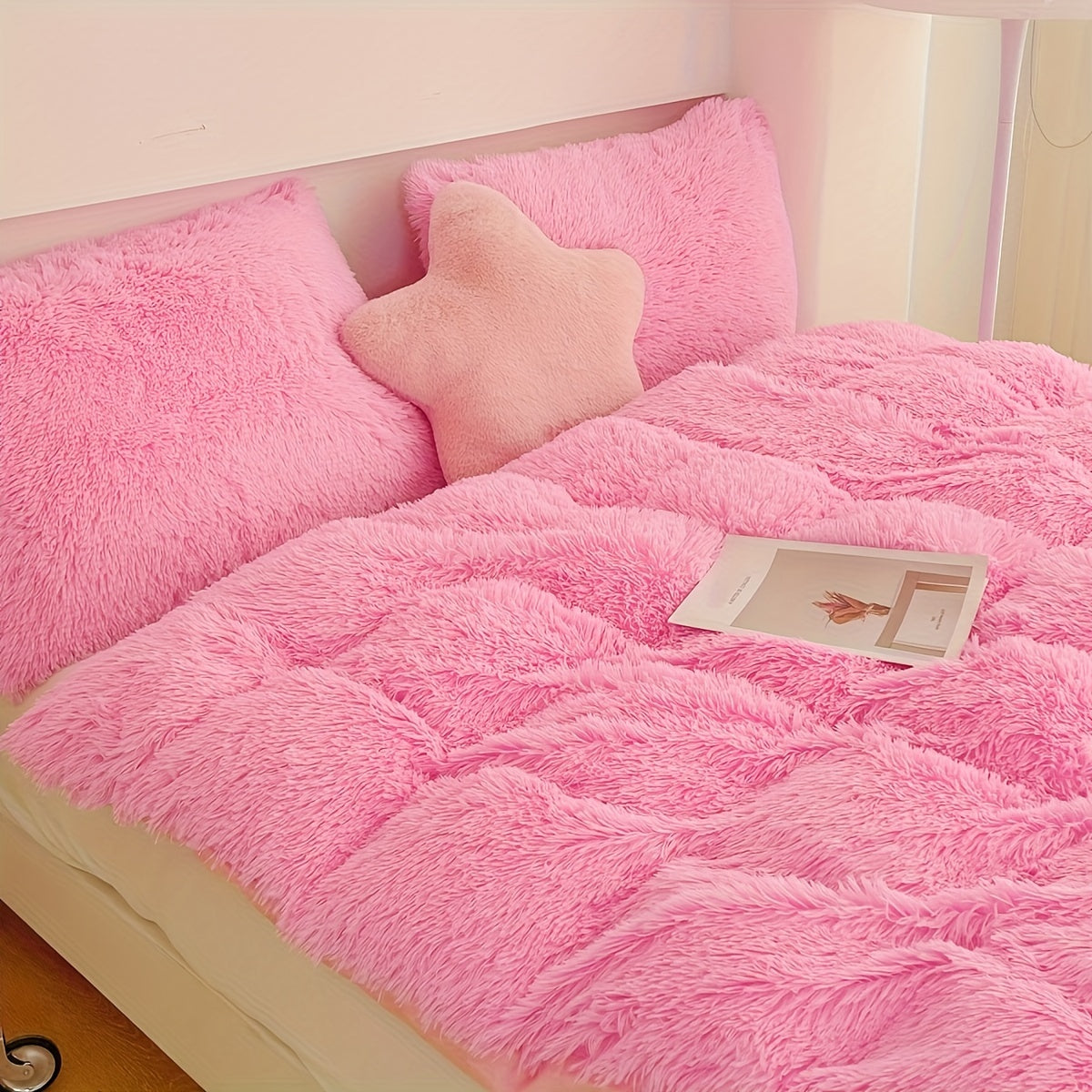 3-Piece Plush Velvet Duvet Cover Set - Soft, Comfortable, Warm, and Cozy Bedding for Autumn and Winter - Ideal for Bedroom and Guest Room, Without Core