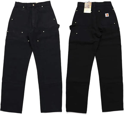 New pants designer luxury fashion men's original B136 washed old overalls double knee canvas men's logging pants