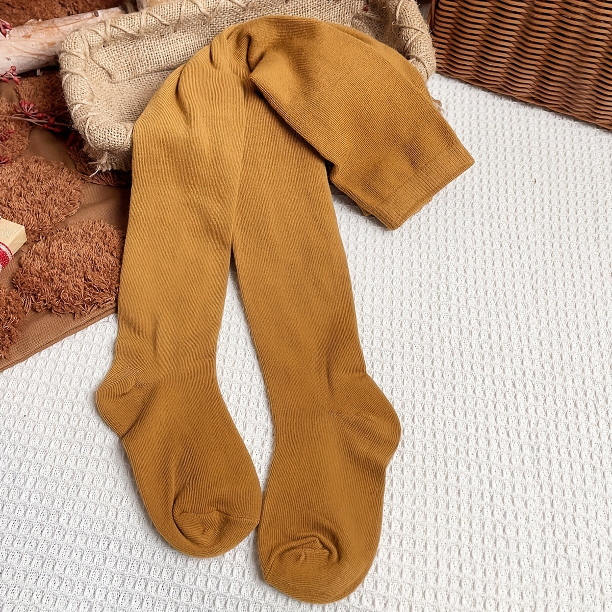 4pcs Girls Kids Casual Plain Color Pantyhose, Breathable Soft Comfy Leggings, Children's Pantyhose