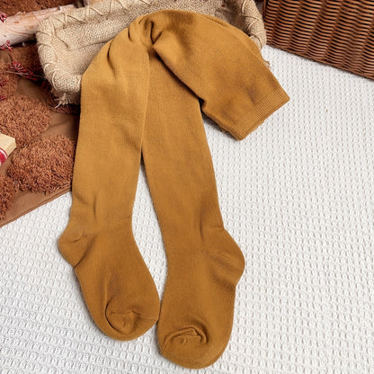 4pcs Girls Kids Casual Plain Color Pantyhose, Breathable Soft Comfy Leggings, Children's Pantyhose