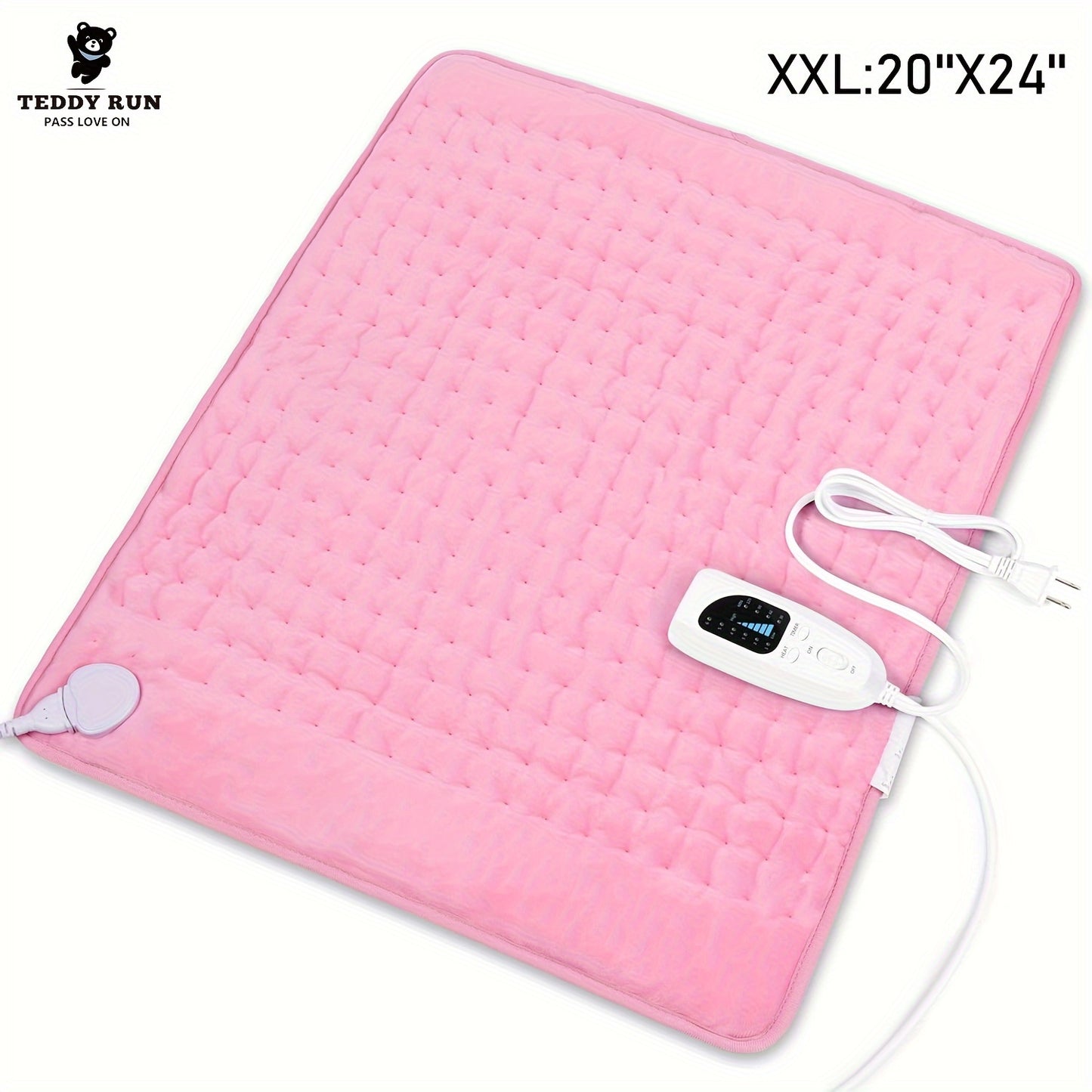 Electric Heating Pads, 20" x 24" Heat Heating Pad with 6 Temperature Settings&2H Auto Shut Off, Fast Heating Pad for Cramps, Neck and Shoulders