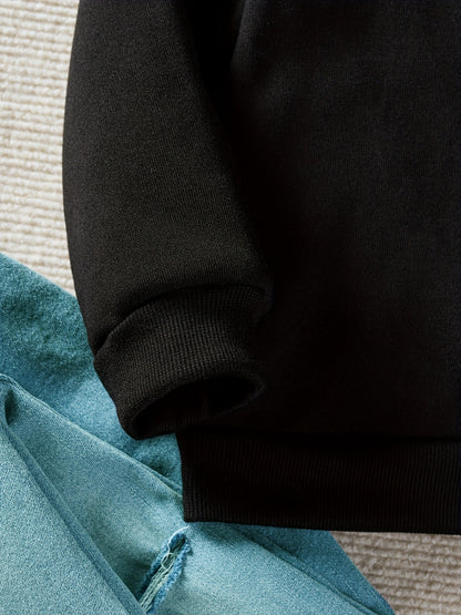 Girls Fleece Warm Sweatshirt Merry Christmas Letter Print Super Cute Elk Pattern Casual Long Sleeve Pullover Tops for Autumn And Winter