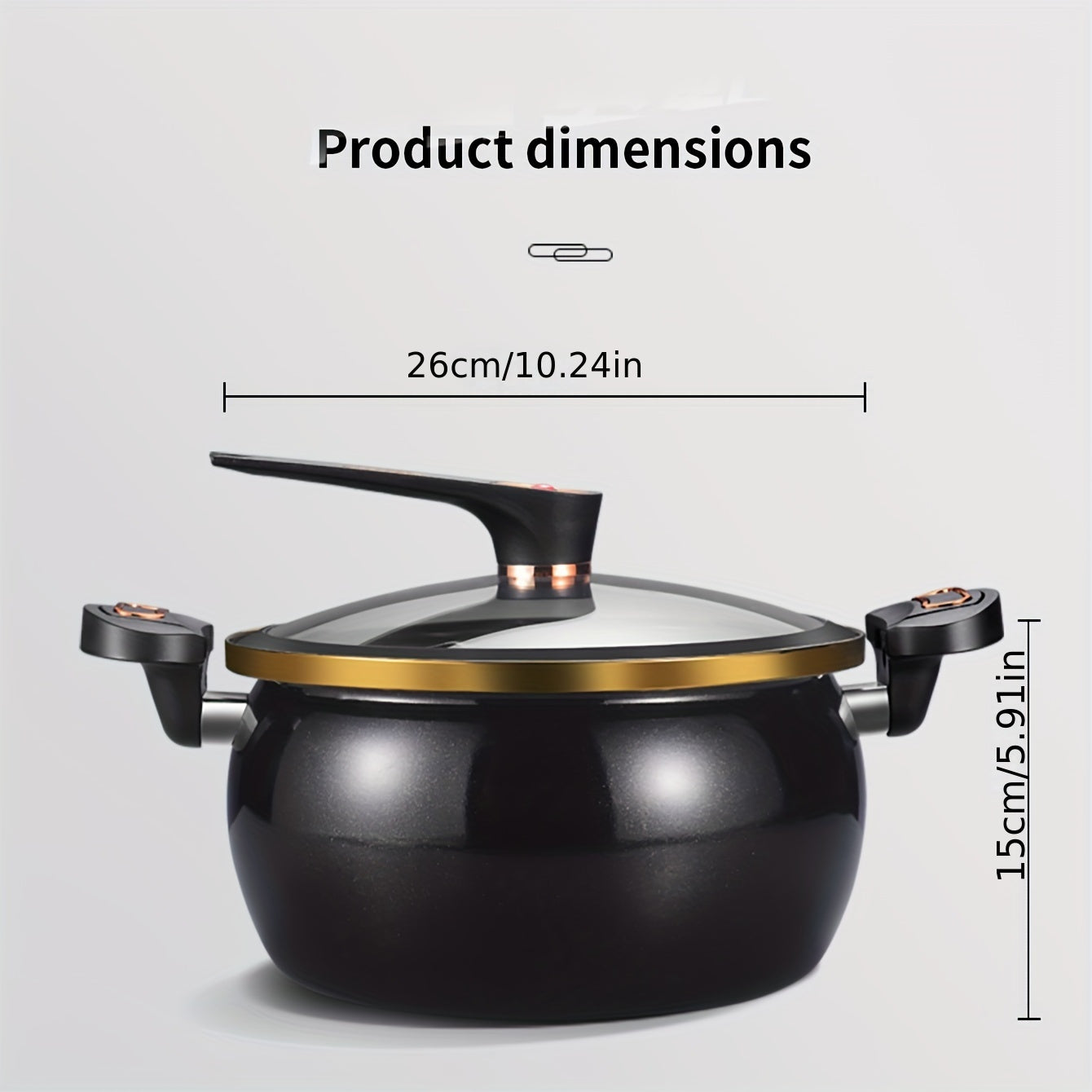 2.11gal Large Capacity Non-Stick Cast Iron Pot - Versatile for Stew, Soup & More - Compatible with Induction & Gas Stoves