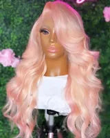 Braziliain Body Wave Ombre Blonde Lace Front Wig Transparent Lace Frontal Wig Lace Closure Simulation Human Hair Wigs for Women Cosplay Preplucked