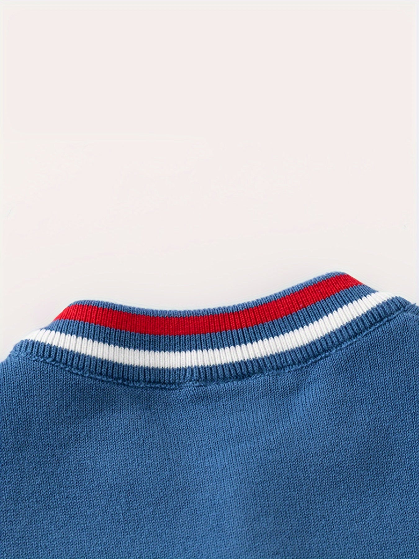 Boys And Girls Cotton Knit Cardigan, Casual Preppy Style Sweater With Cute Embroidery, Comfortable Knit Outerwear For Spring/Autumn