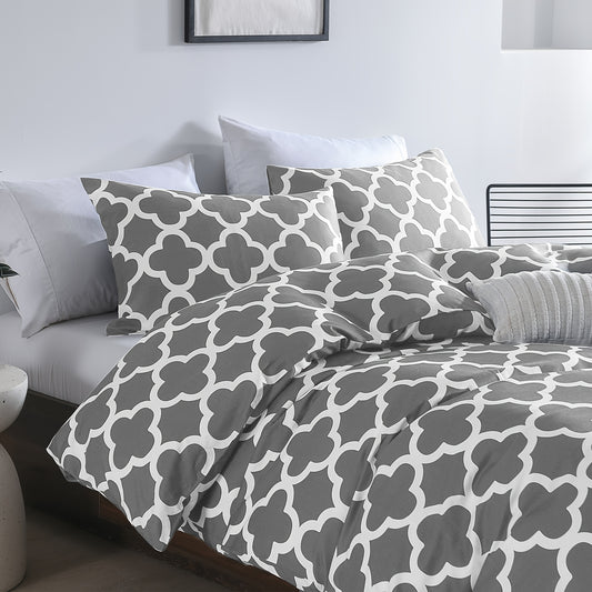 3-Piece 100% Bamboo Fiber Quilt Cover Set - Luxuriously Soft, Cool & Durable, 300TC - Fade-Resistant, Temperature-Regulating, Silky Smooth - Perfect for Bedrooms & Hotels (Excludes Pillowcases)