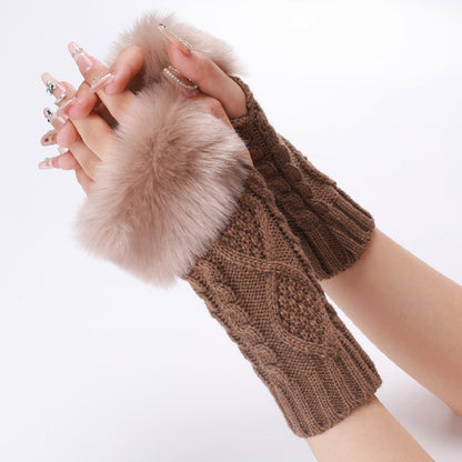 Cozy Argyle Fingerless Gloves for Women - Soft Acrylic Knit Fabric, Hand Wash Only, Stylish Winter Accessories for Cold Weather - Perfect for Outdoor Activities!