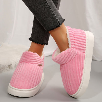 Cozy Fuzzy House Slippers for Women - Soft, Warm, and Elegant Cotton Slippers with Anti-Slip Soles for Indoor Wear - Perfect for Cold Winter Days, Relaxation, and Lounging Around the House