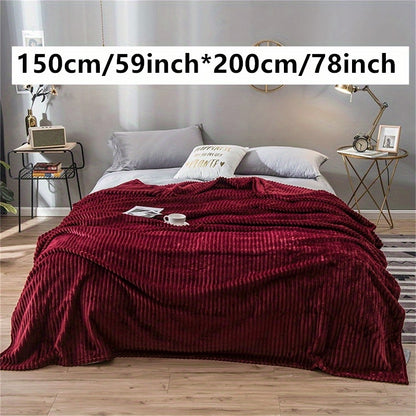 1pc Ultra-Soft Plush Imitation Rabbit Fur Throw Blanket - Warm, Cozy, and Soothing for Couch, Bed, and Sofa - Perfect for Snuggling Up on Chilly Nights