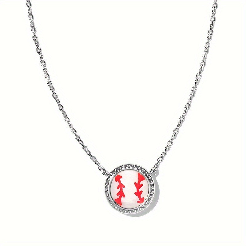 Stylish Womens Sports Pendant Necklace - Fashionable, Personalized, and Versatile Design for Football, Basketball, Baseball Fans - Durable, Hypoallergenic, and Nickel-Free Material