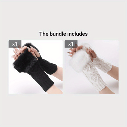 Cozy Argyle Fingerless Gloves for Women - Soft Acrylic Knit Fabric, Hand Wash Only, Stylish Winter Accessories for Cold Weather - Perfect for Outdoor Activities!