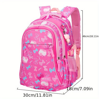 3-Piece Cute School Backpack Set for Boys & Girls - Lightweight, Foldable with Color Block Design, Lunch Box & Pencil Case Included