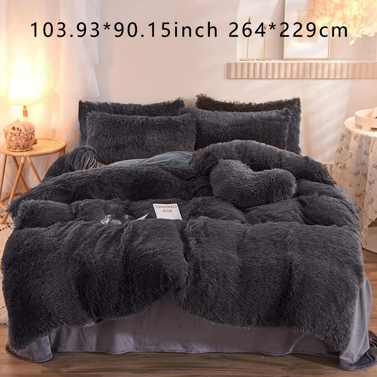 3-Piece Plush Velvet Duvet Cover Set - Soft, Comfortable, Warm, and Cozy Bedding for Autumn and Winter - Ideal for Bedroom and Guest Room, Without Core