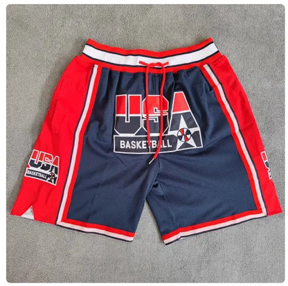 MM MASMIG Navy 1992 USA Dream Team Embroideried Basketball Shorts with Pockets