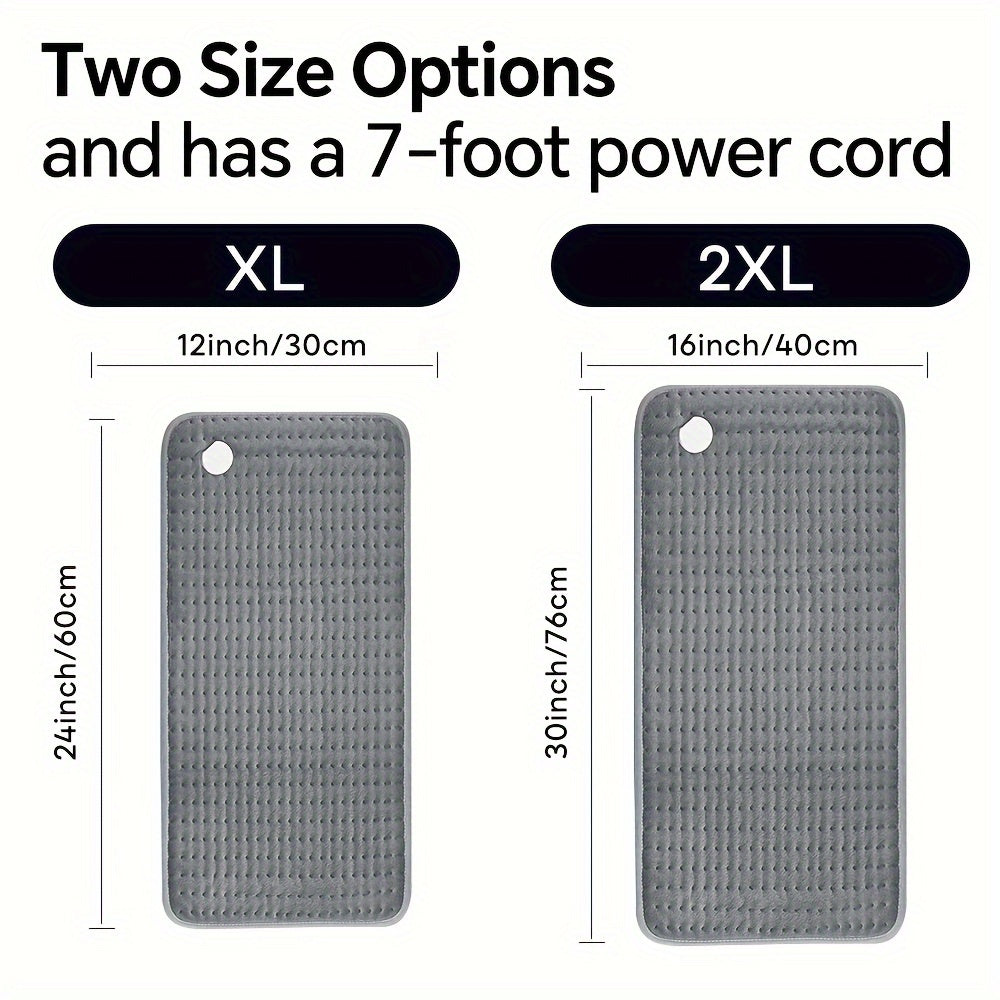 Extra Large Electric Heating Pad 16x30" - Comfort Relief for Back, Neck, Shoulders & More - 6 Heat Levels, 4 Timer Settings, Auto Shut-Off, Machine Washable, Moist/Dry Relax