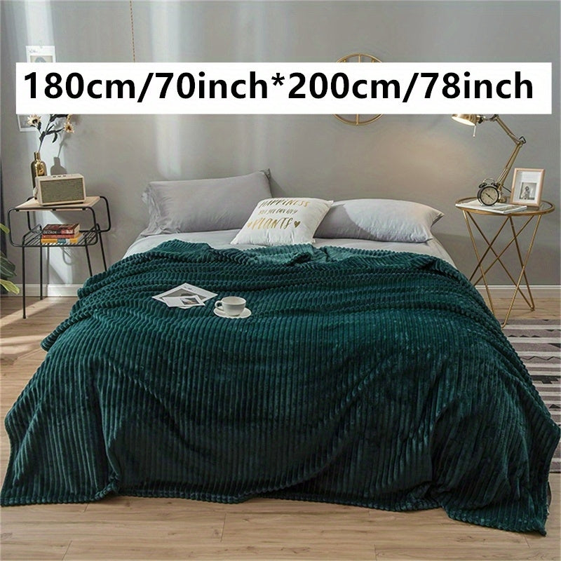 1pc Ultra-Soft Plush Imitation Rabbit Fur Throw Blanket - Warm, Cozy, and Soothing for Couch, Bed, and Sofa - Perfect for Snuggling Up on Chilly Nights