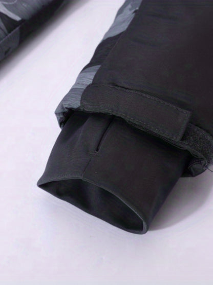 Boys' Stylish Snow Mountain Windbreaker Jacket - Snow Suits for Kids with Fleece Lining, Hood, Long Sleeve, Zip-Up, Waterproof, and Professional Ski Features - Perfect for Winter Outdoor Activities