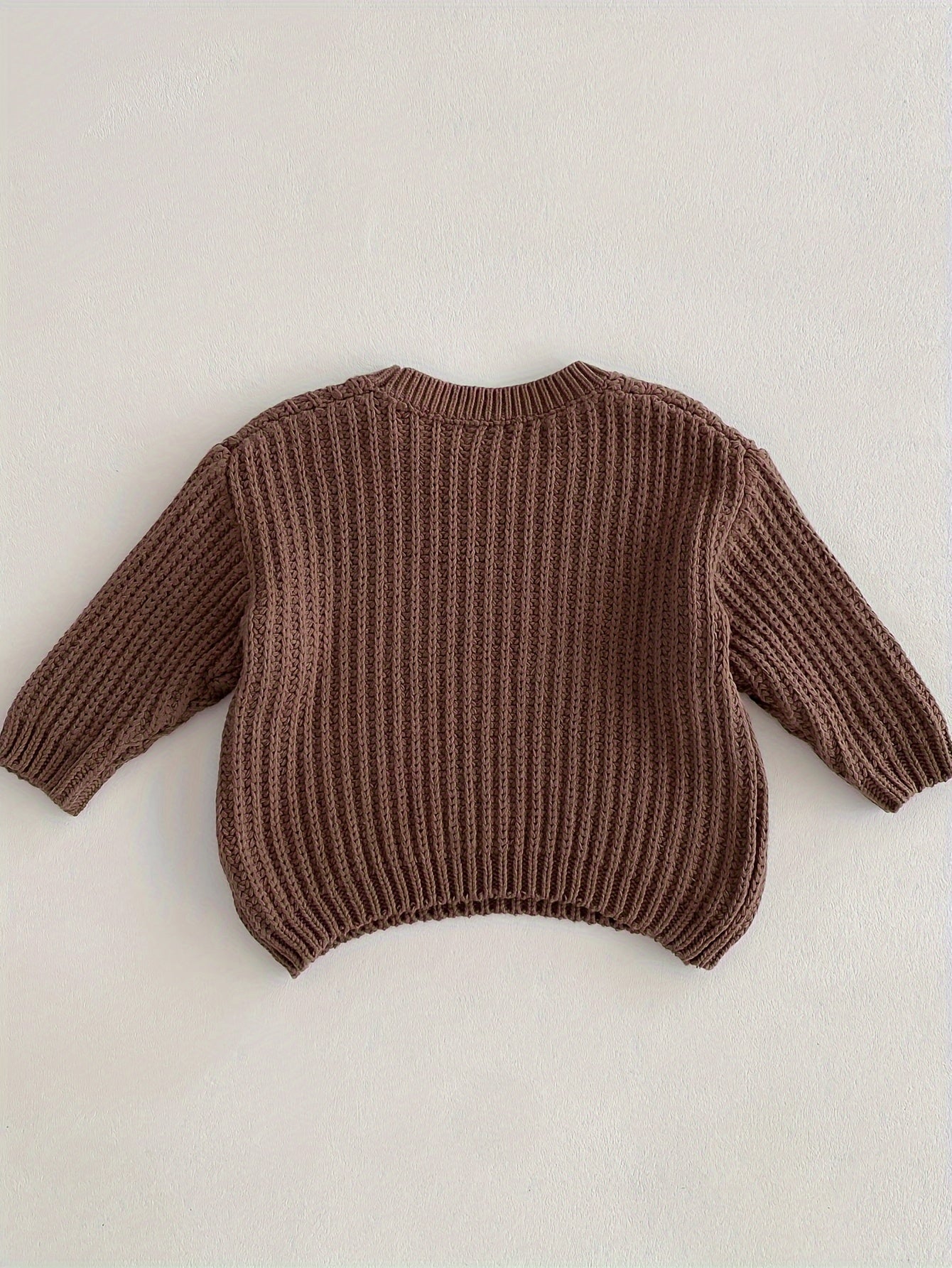 Boys Korean Style Knit Pullover Sweater, Casual & Comfortable Top For Fall/Winter