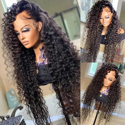 Deep Wave Frontal Wig 13x6 Lace 13x4 Curly Front Human Hair Wigs For Women Wet And Wavy 4x4 Water Closure On Sale 240130
