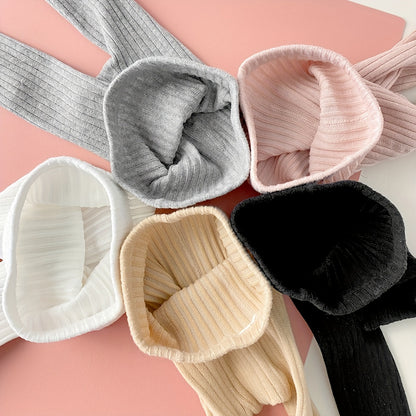 5 Pieces Of Girl's Spring/Autumn Simple Knee-High Socks, Soft Elastic Comfy Socks For Outdoor Wear