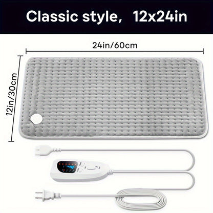 Extra Large Electric Heating Pad for Pain Relief - 6 Heat Levels, 4 Timer Settings, Auto-Off After 2 Hours, Machine Washable, Moist/Dry Heat Relax for Back, Neck, Shoulders, Belly, Waist, Knees & Legs