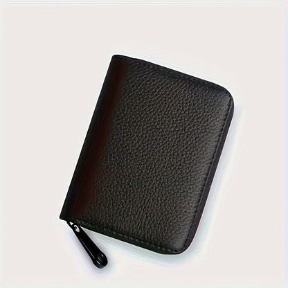 Large Capacity Travel Wallet - Holds Passport, Documents, Cards, and Cash - Waterproof, Durable, and Lightweight with Metal Chain Closure and Polyester Lining for Daily Commute