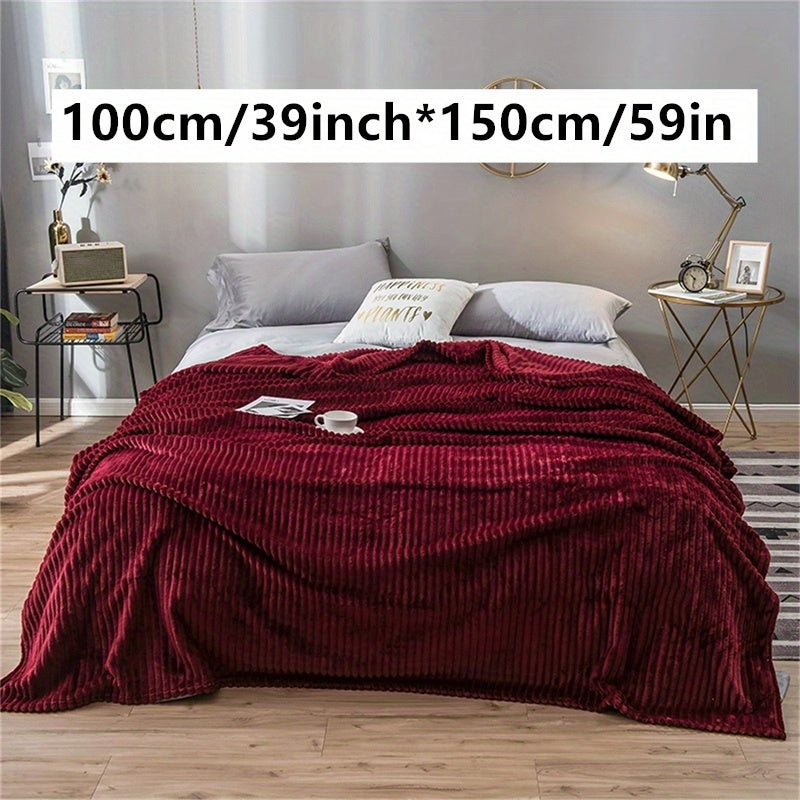 1pc Ultra-Soft Plush Imitation Rabbit Fur Throw Blanket - Warm, Cozy, and Soothing for Couch, Bed, and Sofa - Perfect for Snuggling Up on Chilly Nights